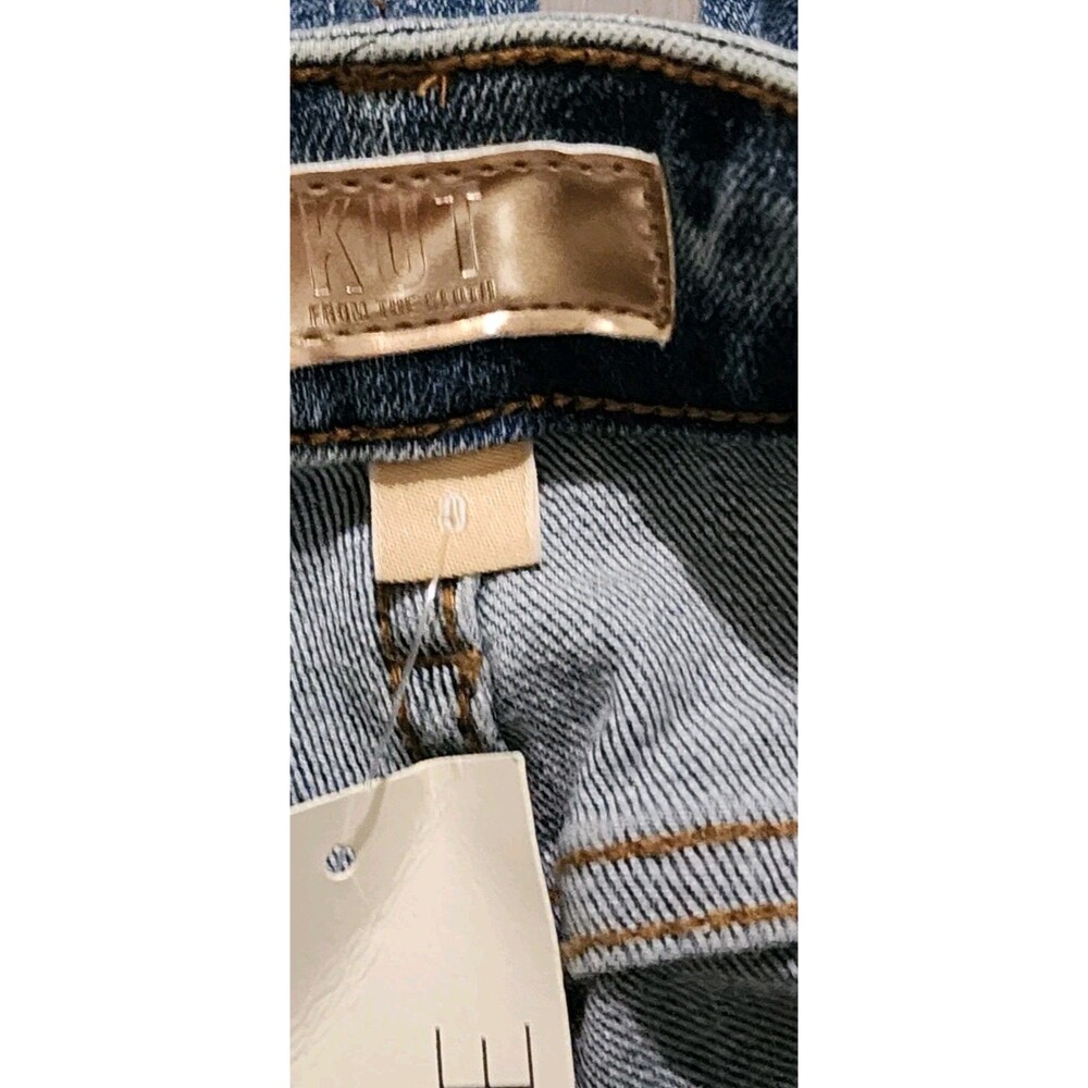 Nwt KUT FROM THE KLOTH Sienna Baggy Boyfriend Crop Jeans In Passion NEW Size 0 - Picture 13 of 16